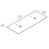 Blossom Sydney 48" x 18" Glossy White Ceramic Vanity Top