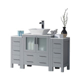 Blossom Sydney 54" Metal Gray Freestanding Vanity Set With Ceramic Vessel Single Sink