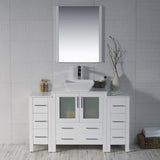 Blossom Sydney 54" White Freestanding Vanity Set With Ceramic Vessel Single Sink and Mirror
