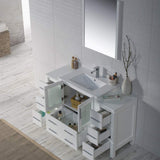 Blossom Sydney 54" White Freestanding Vanity Set With Integrated Single Sink Ceramic Top
