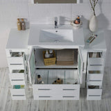 Blossom Sydney 54" White Freestanding Vanity Set With Integrated Single Sink Ceramic Top