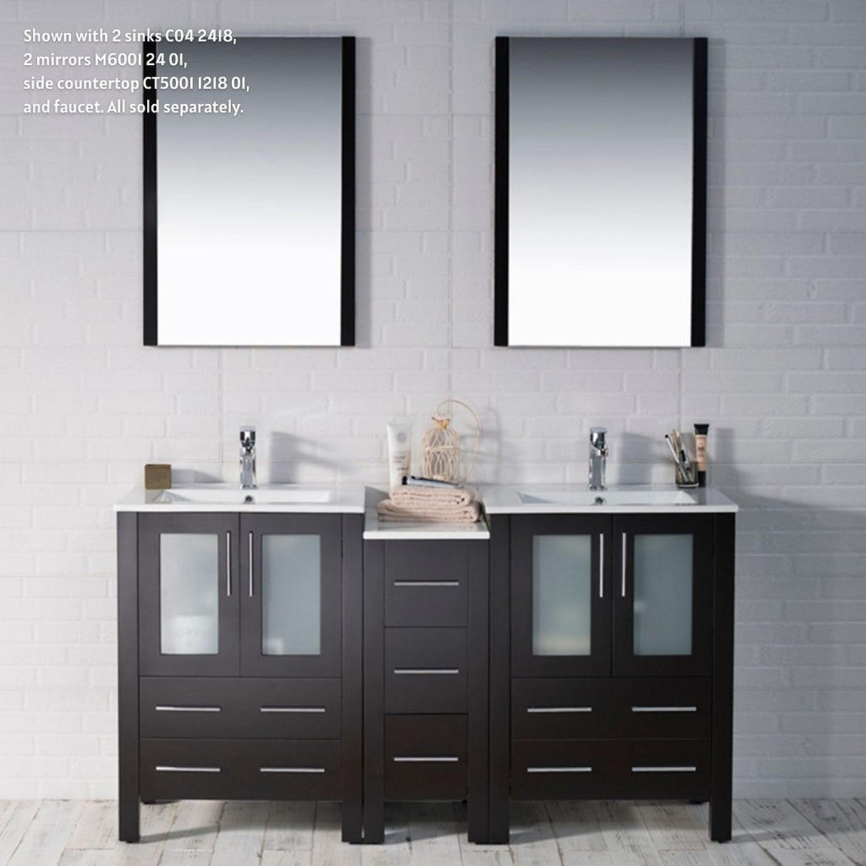 Blossom Sydney 60" Espresso Freestanding Vanity Base