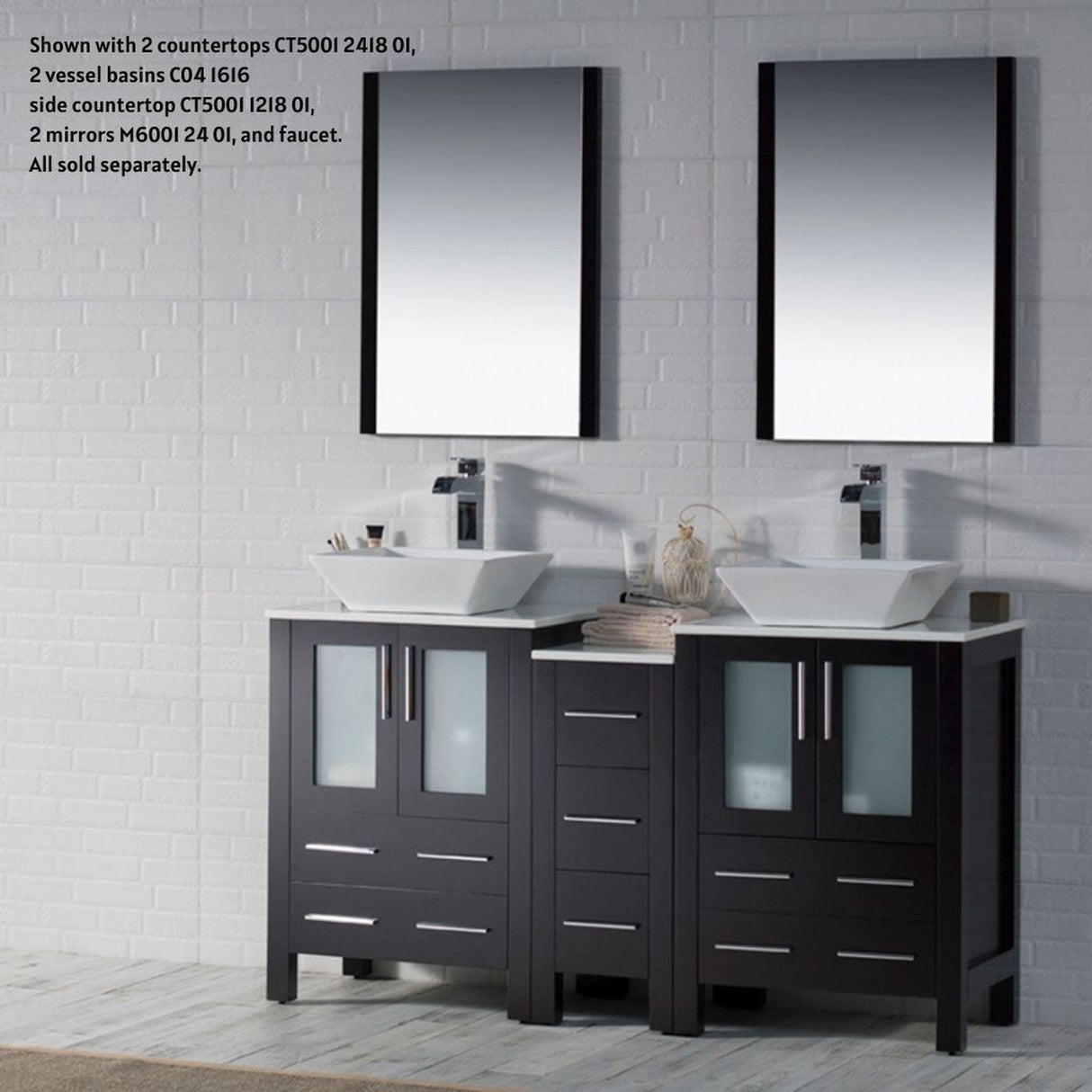 Blossom Sydney 60" Espresso Freestanding Vanity Base