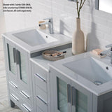 Blossom Sydney 60" Metal Gray Freestanding Vanity Base