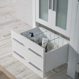 Blossom Sydney 60" White Freestanding Vanity Set With Ceramic Vessel Single Sink and Mirror
