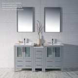Blossom Sydney 72" Metal Gray Freestanding Vanity Base