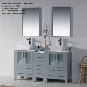 Blossom Sydney 72" Metal Gray Freestanding Vanity Base