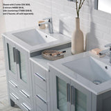 Blossom Sydney 72" Metal Gray Freestanding Vanity Base