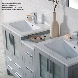 Blossom Sydney 72" Metal Gray Freestanding Vanity Base