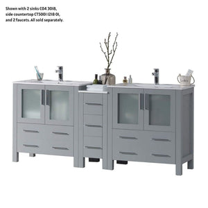 Blossom Sydney 72" Metal Gray Freestanding Vanity Base