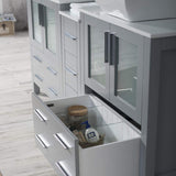 Blossom Sydney 72 Metal Gray Freestanding Vanity Set With Ceramic Vessel Single Sink
