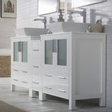 Blossom Sydney 72 White Freestanding Vanity Set With Ceramic Vessel Single Sink and Mirror