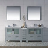 Blossom Sydney 84" Metal Gray Freestanding Vanity Base