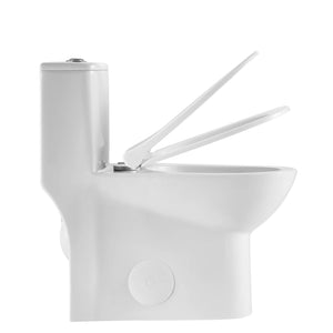 Blossom T9 02 1.1 / 1.6 GPF Dual Flush White One Piece Toilet With Slow-closing Seat Cover