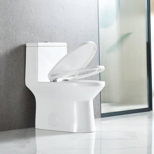 Blossom T9 04 1.1 / 1.6 GPF Dual Flush White ADA One Piece Toilet With Slow-closing Seat Cover