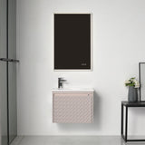 Blossom Thun 24" Khaki Vanity With Droplet-Shaped Basin and LED Light