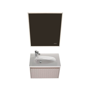 Blossom Thun 30" Khaki Vanity With Droplet-Shaped Basin and LED Light