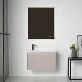 Blossom Thun 30" Khaki Vanity With Droplet-Shaped Basin and LED Light