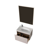 Blossom Thun 30" Khaki Vanity With Droplet-Shaped Basin and LED Light