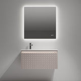 Blossom Thun 36" Khaki Vanity With Droplet-Shaped Basin and LED Light