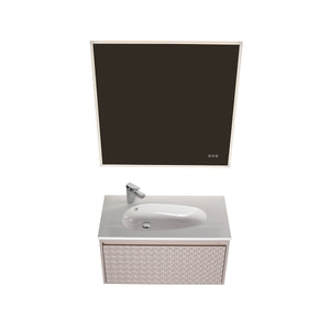 Blossom Thun 36" Khaki Vanity With Droplet-Shaped Basin and LED Light