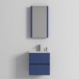 Blossom Valencia 20" Navy Blue Wall-Mounted Vanity Base Only