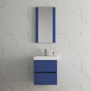 Blossom Valencia 20" Navy Blue Wall-Mounted Vanity Base Only