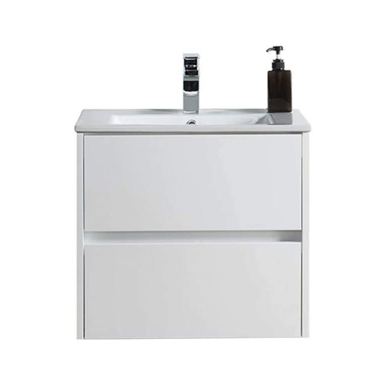 Blossom Valencia 24" 2-Drawer White Wall-Mounted Vanity Base