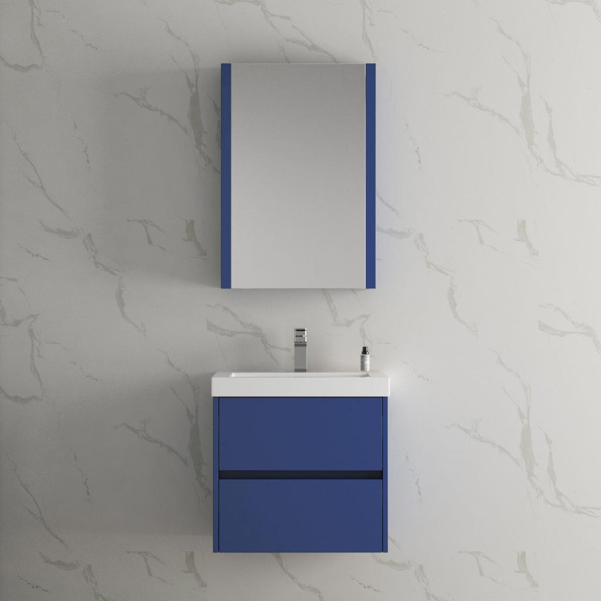 Blossom Valencia 24" Navy Blue Wall-Mounted Vanity Base Only