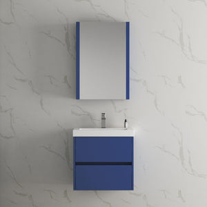 Blossom Valencia 24" Navy Blue Wall-Mounted Vanity Base Only