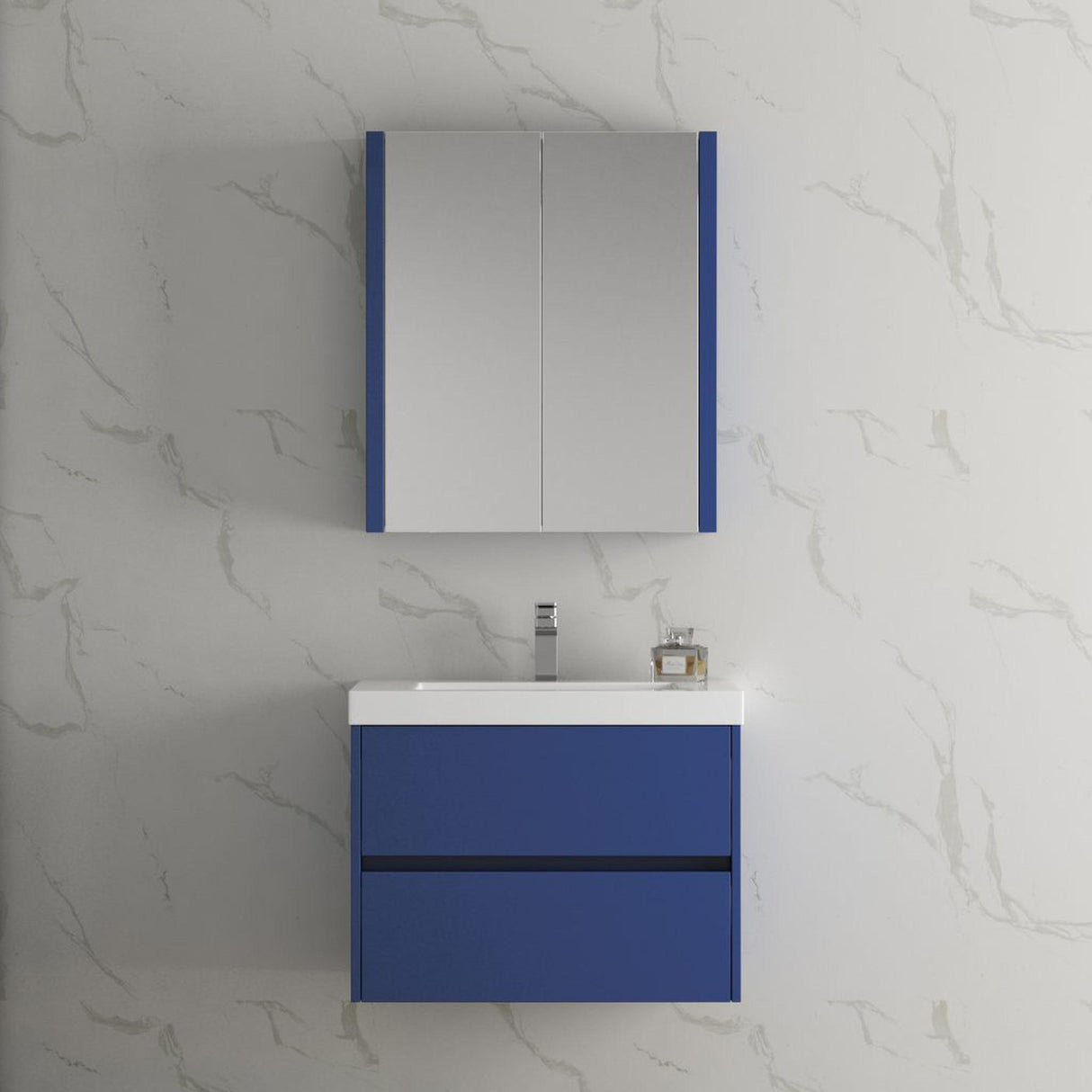 Blossom Valencia 30" Navy Blue Wall-Mounted Vanity Base Only