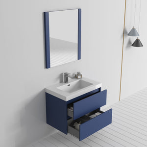 Blossom Valencia 30" Navy Blue Wall-Mounted Vanity Base Only