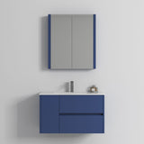Blossom Valencia 36" Navy Blue Wall-Mounted Vanity Base Only