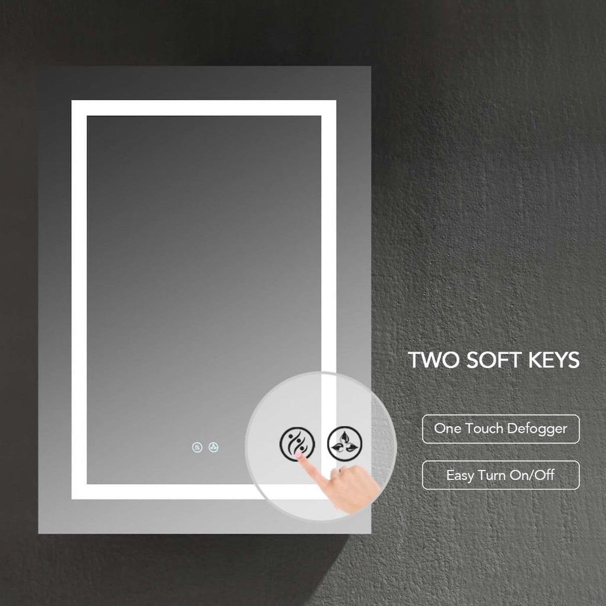 Blossom Vega 24" Recessed or Surface Mount Left and Right-Hinged Door LED Mirror Medicine Cabinet Set Of 2 With Adjustable Glass Shelves, Built-In Defogger, Dimmer, USB & Electrical Outlet