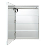 Blossom Vega 24" Recessed or Surface Mount Left and Right-Hinged Door LED Mirror Medicine Cabinet Set Of 2 With Adjustable Glass Shelves, Built-In Defogger, Dimmer, USB & Electrical Outlet