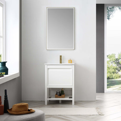 Blossom Vienna 24" 1-Drawer Matte White Freestanding Vanity Base