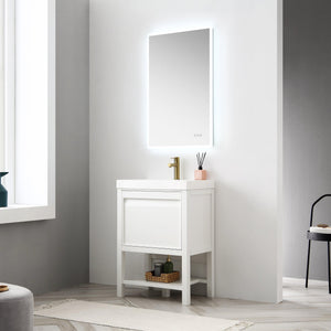 Blossom Vienna 24" 1-Drawer Matte White Freestanding Vanity Base