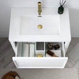 Blossom Vienna 24" 1-Drawer Matte White Freestanding Vanity Set With Acrylic Drop-In Single Sink