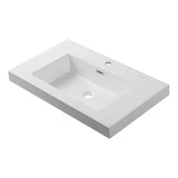 Blossom Vienna 30" 1-Drawer Matte Gray Freestanding Vanity Set With Acrylic Drop-In Single Sink