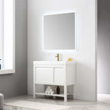 Blossom Vienna 36" 1-Door 1-Drawer Matte White Freestanding Vanity Base