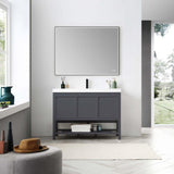 Blossom Vienna 48" 3-Drawer Matte Gray Freestanding Vanity Base