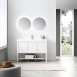 Blossom Vienna 48" 3-Drawer Matte White Freestanding Vanity Set With Acrylic Drop-In Single Sink