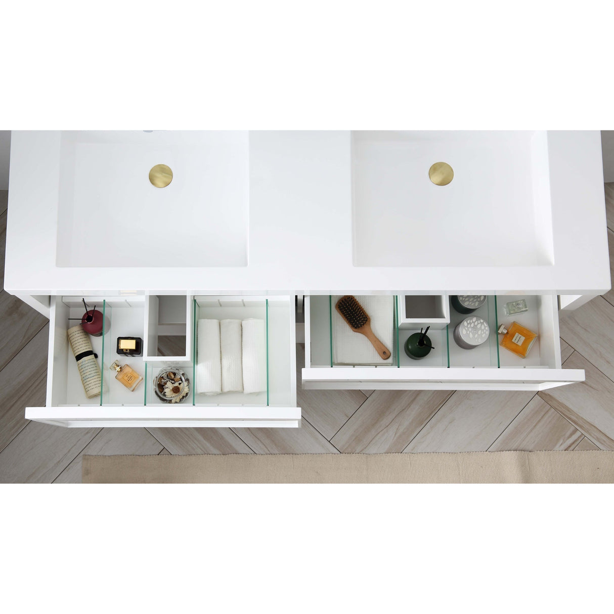 Blossom Vienna 60" 2-Drawer Matte Gray Freestanding Vanity Base