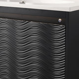 Blossom Voyage 24" Charcoal Vanity With Droplet-Shaped Basin and LED Light
