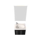 Blossom Voyage 24" Charcoal Vanity With Droplet-Shaped Basin and LED Light