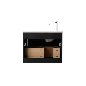 Blossom Voyage 24" Charcoal Vanity With Droplet-Shaped Basin and LED Light