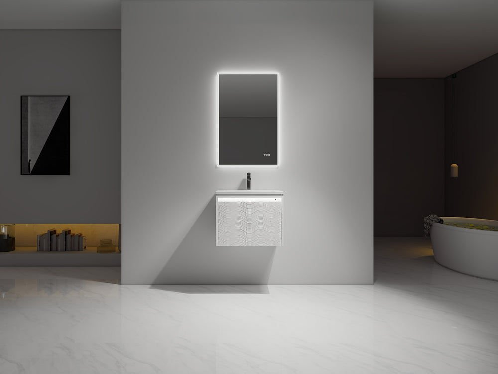 Blossom Voyage 24" Glossy White LED Illuminated Vanity Only