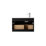 Blossom Voyage 30" Charcoal Vanity With Droplet-Shaped Basin and LED Light