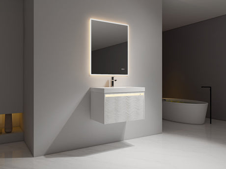 Blossom Voyage 30" Glossy White LED Illuminated Vanity Only