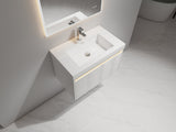 Blossom Voyage 30" Glossy White LED Illuminated Vanity Only